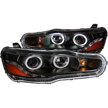 Evo X Anzo Projector Headlights w/ Halo (Black and Clear Options)