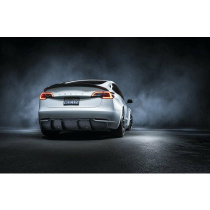 Vorsteiner Tesla Model 3 Volta Rear Diffuser Carbon (Track Edition) Fiber PP 2x2 Glossy