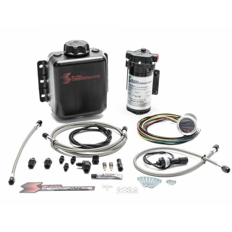 Snow Performance Stg 2 Boost Cooler F/I Prog. Water Injection Kit (SS Braided Line 4AN Fittings)