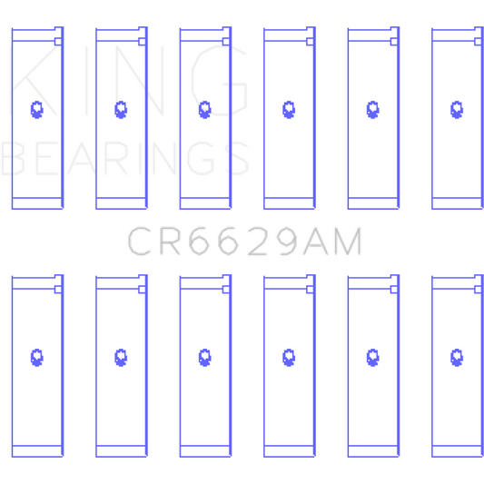 King Mitsubishi 181CI 3.0L 6G72 V6 / 152CI 2.5L 6G73 V6 (Size STD) Rod Bearing Set